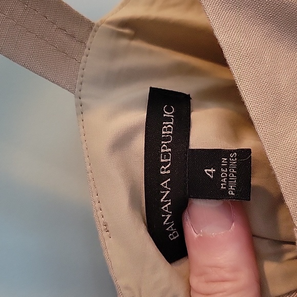 Banana Republic linen blend khaki dress - Picture 4 of 6